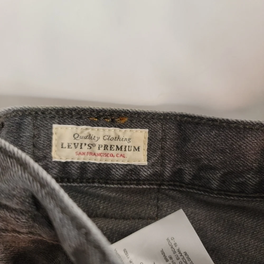 Levi's 501 Denim Shorts Sz 28 Cut-Off Gray Button Fly